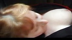 Granny anal dogging in a car