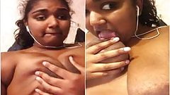 Indian desi chubby girl hot fingering orgasm selfie video