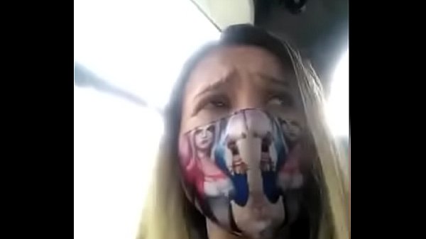 Sara fun squirts in a public bus