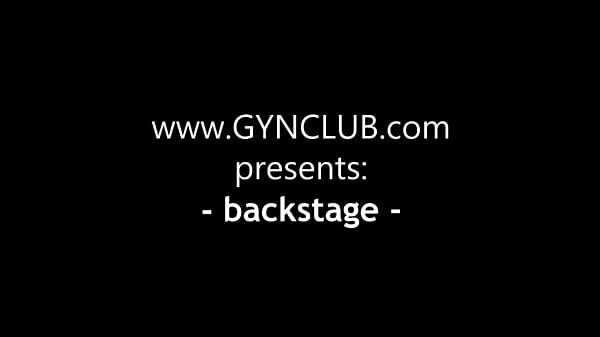 Gyno orgasm with vibrator (backstage)